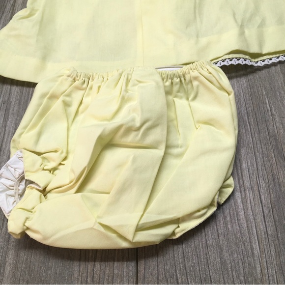 CATTON CANDY Baby Yellow Lace Dress Training Pants CATTON BROS 0-6 Month VTG - Picture 8 of 12